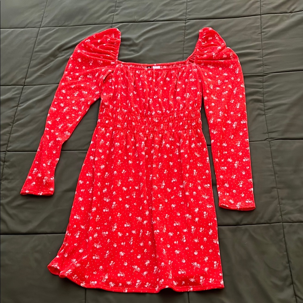 Red Floral Dress